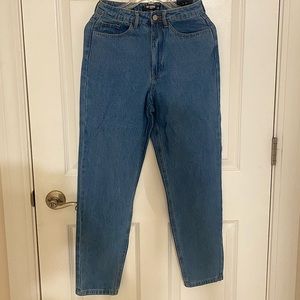 Missguided Petite Blue Riot High Waisted Rigid Mom Jeans Size 0